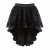 MOONIGHT Women's Steampunk Midi Skirt for Women Tulle Multi Layered High Low Outfits Party Steampunk Skirt Costumes Black steampunk buy now online
