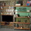 Mayflower Industrial Style Shelf Unit. 20% VAT inc. Vintage Steampunk Pipe Book Media TV (8 Shelves - H 1200mm x W 2100mm (230mm deep)) steampunk buy now online