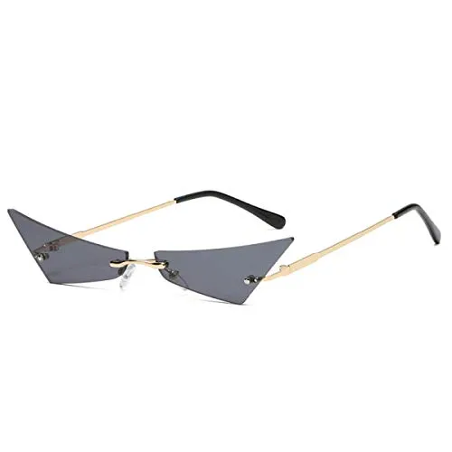 NMD&LR Sunglasses, Personality Punk Rimless Metal Narrow-Rim Small Frame Sunglasses for Men and Women, Uv400 Protection, Suitable for Parties, Travel, Beaches steampunk buy now online