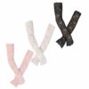 Amosfun 3 Pairs Women Girls Summer UV Protection Arm Sleeves Crochet Flowers Lace Warmer Jacquard Scar Cover Long Fingerless Driving Gloves steampunk buy now online