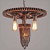 Raelf Nordic LOFT Retro Industrial Wind Gear Water Pipe Chandelier 2 Head Gear Steampunk Water Pipe Chandelier Hanging Lamp Recessed Pendant Light Cafe Bar Restaurant Chandeliers steampunk buy now online