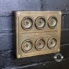 6 Gang 2 Way Bronze Solid Cast Metal Light Switch Industrial - BS EN Approved Vintage Crabtree 1950’s Style by VintageElectrical steampunk buy now online