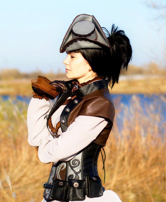 Steampunk Brown Bolero by AkimaLoft steampunk buy now online