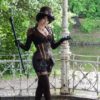 Steampunk gothic costume, Corset, bolero, shorts and garters, Masquerade costume, Female Baron Samedi costume by DressArtMystery steampunk buy now online
