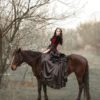 Velvet victorian style corset, Vampire gothic wedding dress, Evil queen dress, Victorian skirt by DressArtMystery steampunk buy now online