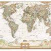 National Geographic World Executive Wall Map - Antique Style - 36 x 24 inches - Art Quality Print steampunk buy now online