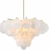 Modern Chandelier Chandelier Round Wrought Iron Chandelier Simple Glass Shade Dining Room Lamp Lighting Chandelier, 65 Cm steampunk buy now online