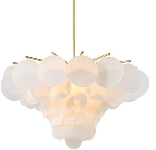 Modern Chandelier Chandelier Round Wrought Iron Chandelier Simple Glass Shade Dining Room Lamp Lighting Chandelier, 65 Cm steampunk buy now online
