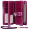 TEUEN Ladies Leather Purse Large Capacity Womens Wallets RFID Blocking with Wrist Strap 26 Card Slots, Ladies Purse Wallet with Zip Pocket Coins Compartment Leather Purses for Women (Purple) steampunk buy now online