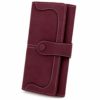 UTO Women RFID Long Bifold Wallet 18 Card Slots Card Holder 5.5" Phone Pocket Vegan Leather Dark Purple steampunk buy now online