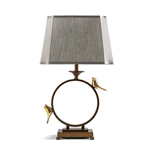 Desk Lamp Bedroom Retro Chinese Style Bedside Lamp Decorative Gold Color Bird Adjustable Fabric Shade Wrought Iron Table Lamp with Push Button Switch for Study Office Living Room Home steampunk buy now online