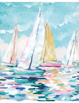 Petrala Paint by Numbers for Adults Kids DIY Oil Painting Large Canvas Paintworks Rainbow Ocean Nautical Modern Easy Artwork with Acrylic Pigment Home Decoration for Children16 x 20 inch (No Frame) steampunk buy now online