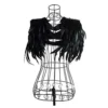 Newest Fashion Black Feather Sewing Trimming Collar Shoulder Peacock Shawls Fringe Evening Dress Angel Wings Cocktail Dress(Size: One size) steampunk buy now online Newest Fashion Black Feather Sewing Trimming Collar Shoulder Peacock Shawls Fringe Evening Dress Angel Wings Cocktail Dress(Size: One size) steampunk buy now online