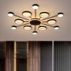 GH-YS LED Ceiling Lamp Living Room Lamp with Remote Control Dimmable Ceiling Lamp Metal Acrylic Beautiful And Elegant, Black, 12 Heads / 105W steampunk buy now online