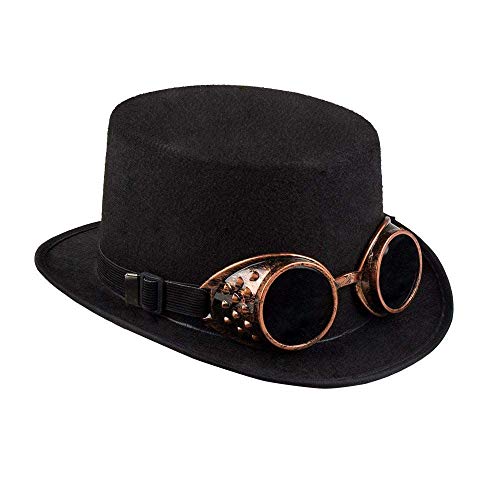 Boland 54500 Steampunk Hat with Goggles Black steampunk buy now online