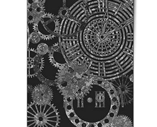 DV DESIGN 1 x A1 Poster Art Print - BW - Steampunk Gears Pattern Clockwork Wall Art Paper Posters Large Picture Graphic Photo #43594 steampunk buy now online