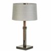Desk Lamp Study Office Modern Retro Lighting Living Room Bedroom Creative Lift Adjustment Bedside Lamp E27 Socket Pigeon Ash Fabric Shade Natural Oak Wooden Wrought Iron Table Lamp with Button Switch steampunk buy now online