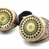 4sold Unisex Round Rave Cosplay Steampunk Goggles UV400 Premium Quality Cyber Glasses Victorian Punk Style Welding Cosplay in a Gothic Style Goth Rustic Rivet Vintage Led (Gold Mosaic) steampunk buy now online
