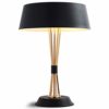 Desk Lamp E14 Light Study Office Modern Simple Living Room Decoration Bedroom Reading Lamp Plating Gold Color 6 Pole Painted Wrought Iron Small Pretty Waist Black Table Lamp steampunk buy now online