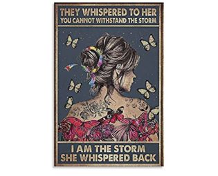 They Whispered to Her You Can T Withstand The Storms She Whispered Back I Am The Storms Poster Canvas Art Poster and Wall Art Picture Print Modern Family bedroom Decor Posters 12×18inch(30×45cm) steampunk buy now online