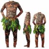 Maui Tattoo T-Shirt Pants Halloween Adult Men Women Cosplay Costume with Leaf Skirt - - XL steampunk buy now online
