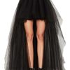 COSWE Womens Lace Asymmetrical High Waist Swallowtail Skirt, UK 14-15/2XL=Waist:32.28inch, Black1 steampunk buy now online