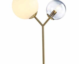 Desk Lamp Study Office Creative Romantic Bedroom Bedside Reading Lamp E14 Double Head Spherical Glass Shade Plating Brass Wrought Iron Table Lamp with Button Switch steampunk buy now online