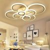 GH-YS 108W LED Art Ceiling Light Matte White Ceiling Light Acrylic Modern Lighting 8 Ring Beautiful And Elegant Minimalist Light L106cm steampunk buy now online