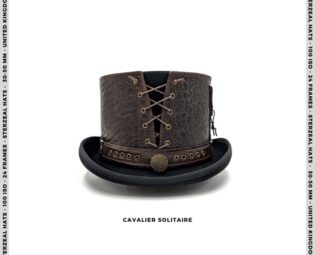 CAVALIER SOLITAIRE Top Hat | steampunk Top hat gothic Cosplay top hat Vintage Leather top Hat Topper hat men steampunk hat costume hat by SterzealHats steampunk buy now online