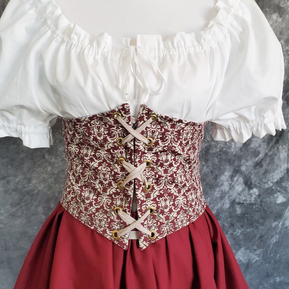 Renaissance Costume Waist Cincher, Pirate Waist Belt, Corset, Steampunk, SCA, LARP, Reenactment Theater Clothing, Cosplay by MidnightsMeadow steampunk buy now online