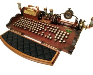 Set of steampunk (neo-victorian, antique look) keyboard, lights and other accessories by SteampunkRenovation steampunk buy now online