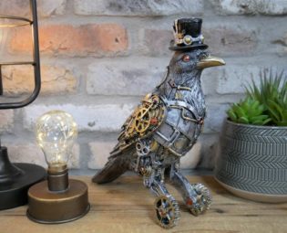 Steampunk Bird Ornament Top Hat Statue Sculpture desk shelf ornament gift decor by idustrialdesignco steampunk buy now online