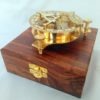 Vintage Sundial Compass Tripod Base Brass Vintage Maritime Navigation with Wooden Box Christmas Present Gift by KohinoorArtGallery steampunk buy now online