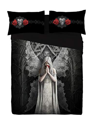 ONLY LOVE REMAINS Duvet & Pillows Case Covers Set for Queensize Bed Artwork By Anne Stokes steampunk buy now online