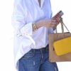 Women Sexy Solid Casual Stand Collar Long Sleeve Blouses (x-Large, White) steampunk buy now online