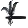 ArtiDeco 1920s Flapper Feather Headpiece Vintage 1920s Headband Beaded Flapper Headpiece Great Gatsby Costume Accessories steampunk buy now online