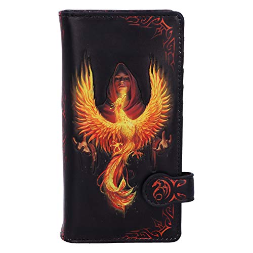 Nemesis Now Anne Stokes Phoenix Rising Mythical Bird Embossed Purse, Black, 18.5cm steampunk buy now online