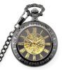 Gentleman Pocket Watch, Pocket watch,Retro mechanical skeleton men's steampunk pocket watch (Color : Black) steampunk buy now online