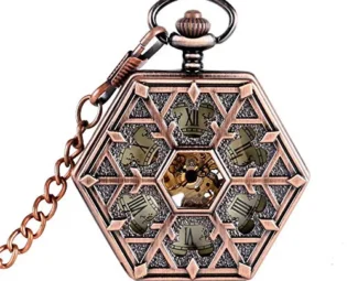 Gentleman Pocket Watch, Pocket watch,Rose Gold Mechanical Pocket Watch Nurse Hexagon Manual Winding (Color : Rose gold) steampunk buy now online