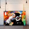 CanvasArtShop MONKEY DJ BANKSY COLOURFUL SWIRL CANVAS STREET WALL ART PRINT ARTWORK GORILLA (8in x 12in / 20cm x 30cm) steampunk buy now online