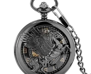 Gentleman Pocket Watch, Pocket watch,Antique Bronze/Black Manual Mechanical Pocket Watch Men's and Women's Gifts (Color : Black) steampunk buy now online