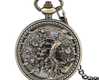 Gentleman Pocket Watch, Pocket watch,Automatic steampunk men's and women's (Color : Bronze) steampunk buy now online