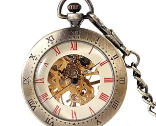 Gentleman Pocket Watch, Pocket watch,Mechanical pocket watch with chain classic pendant nurse gift (Color : Bronze) steampunk buy now online