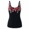 Kobay Women Sexy Tank Tops, Ladies' Plus Size Rose Embroidery Floral Camisole Tops Shirt Blouse Fashion steampunk buy now online