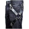 keland Sexy Punk Black Leather Harness Cage Thigh Leg Garters Belt for Women or Men (Black-003) steampunk buy now online