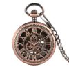 Gentleman Pocket Watch, Pocket watch,Vintage Rose Gold Roman Numeral Gear Mechanical Pocket Watch Men's and Women's Gifts (Color : Rosegold) steampunk buy now online