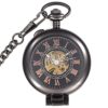 Gentleman Pocket Watch, Pocket watch,Automatic mechanical luminous pointer hollow engraving men's and women's pocket watches (Color : Black) steampunk buy now online