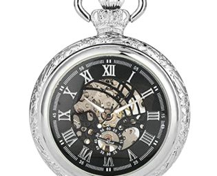 Gentleman Pocket Watch, Pocket watch,Bronze steampunk roman numeral display mechanical pocket watch with manual winding (Color : Gold) steampunk buy now online