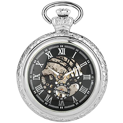 Gentleman Pocket Watch, Pocket watch,Bronze steampunk roman numeral display mechanical pocket watch with manual winding (Color : Gold) steampunk buy now online