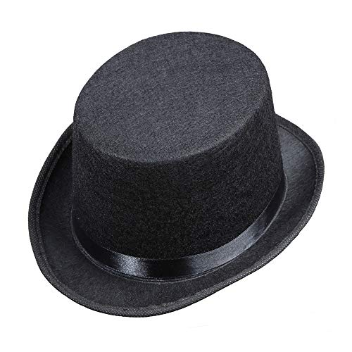 Top Felt Child Size - Black Felt Top Hats Caps & Headwear for Fancy Dress Costumes Accessory steampunk buy now online